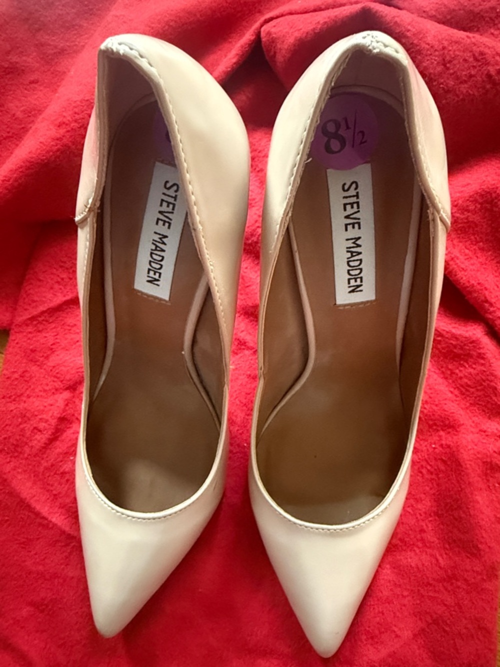 Steve Madden Cream Pointed Heels